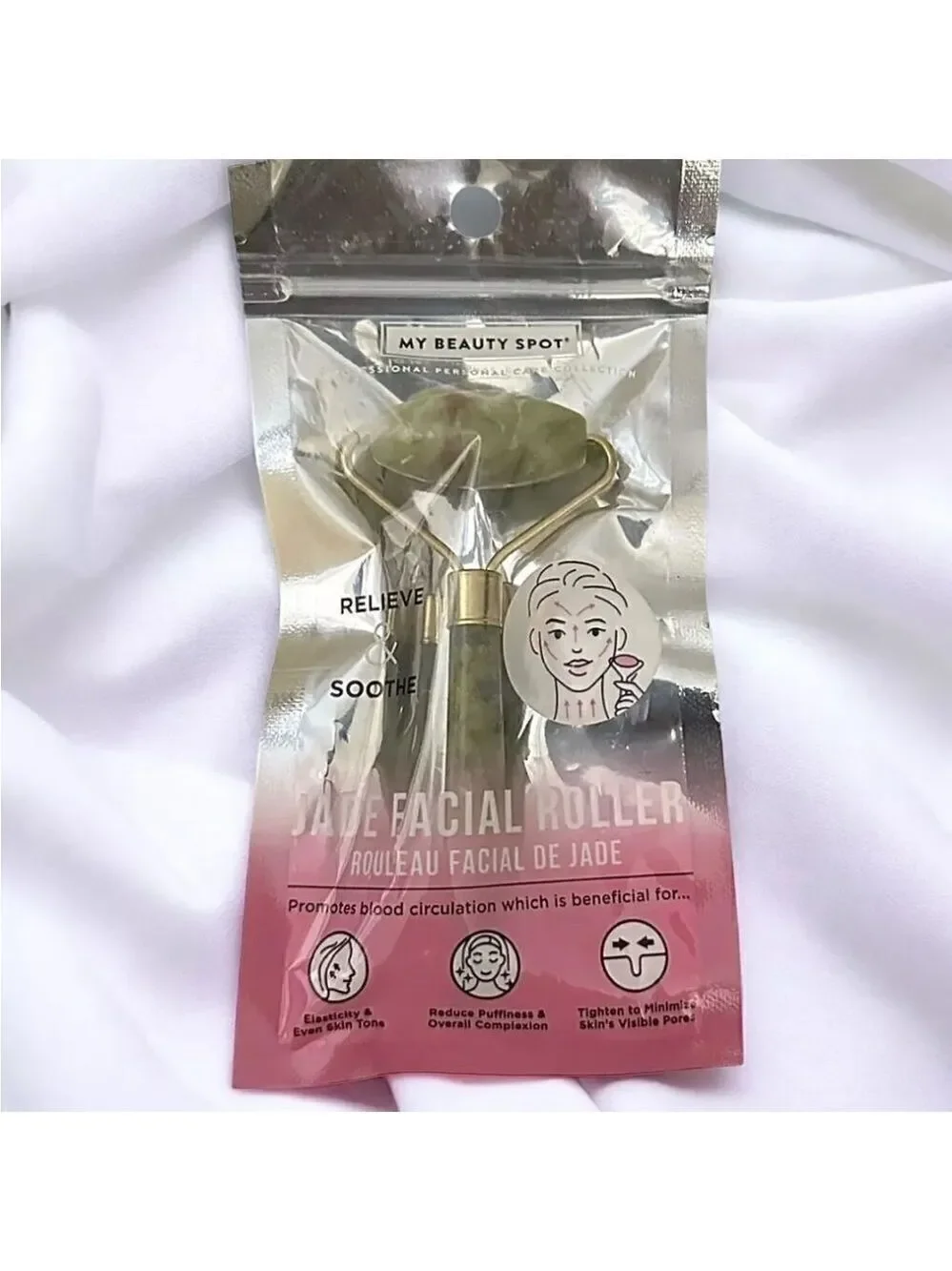 Jade Facial Roller by My Beauty Spot Reduce Wrinkles NEW Sealed